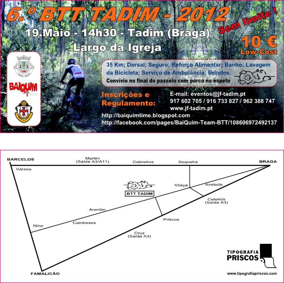 6º PASSEIO BTT TADIM - 2012