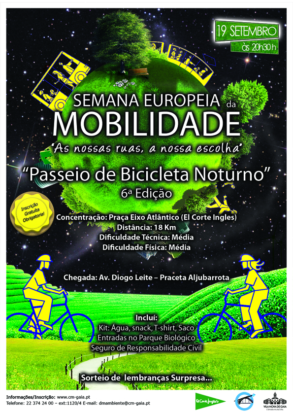 2014-09-19 - Passeio de Bicicleta Noturno - 6.ª Edição - Vila Nova de Gaia